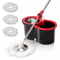 Heavy Duty Spin Mop & Bucket Set, 360° Rotating Floor Cleaner with 3 Mop Heads, Adjustable Handle, Hot Sale