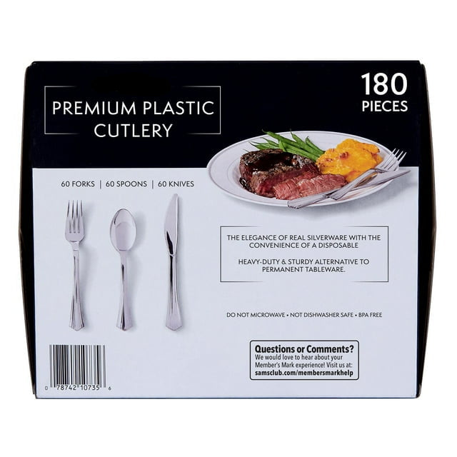 Member's Mark Silver-Look Cutlery - table setting